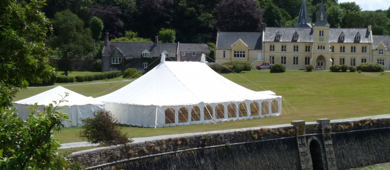 Have your Absolute Canvas wedding marquee at Place House in Cornwall.
